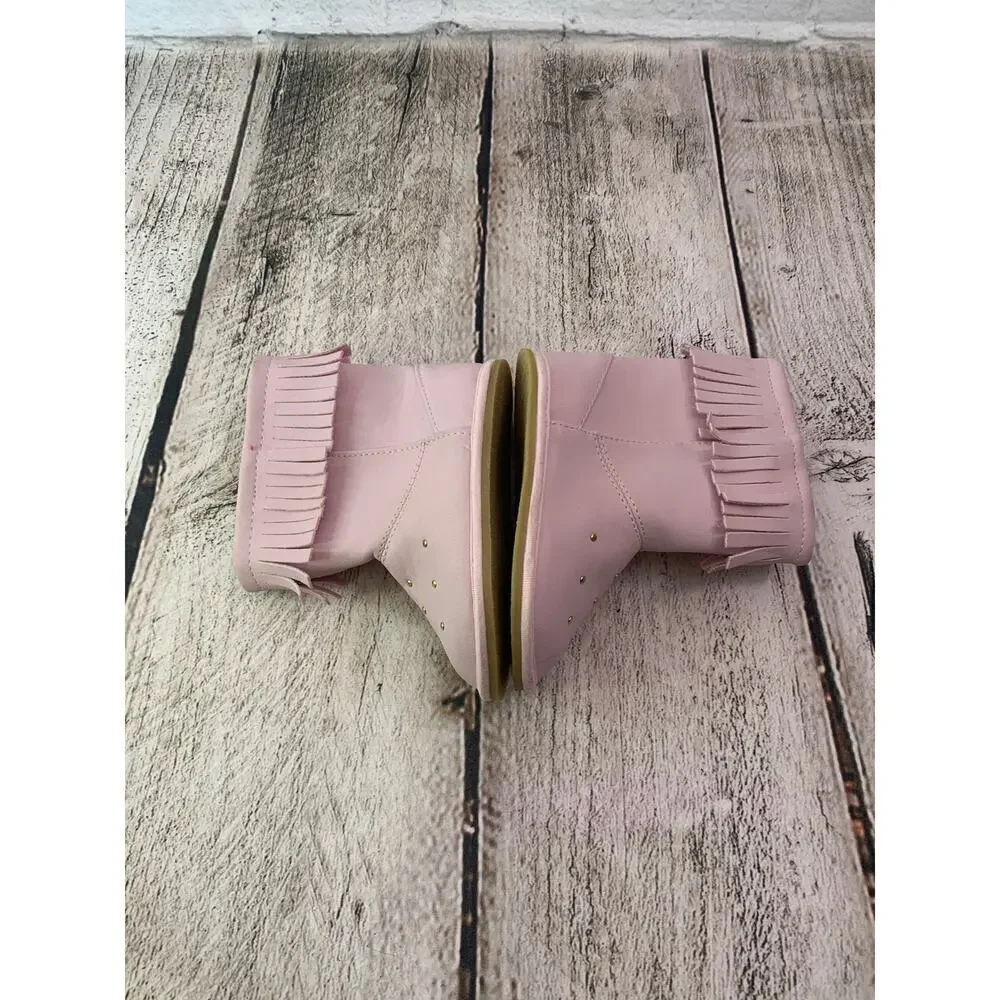 WENDY BELLISSIMO Girl’s Pink Fringed Boots / Size: 4